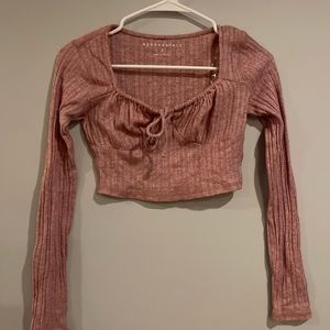 long sleeve crop top